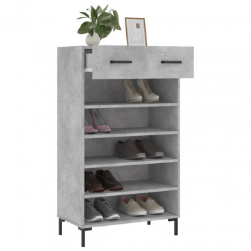 Pantofar, gri beton, 60x35x105 cm, lemn compozit - Img 4