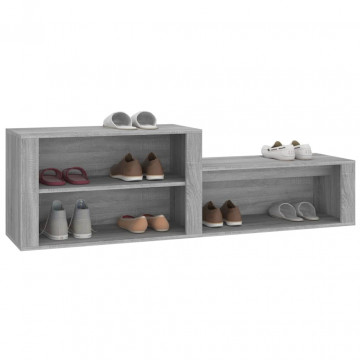 Pantofar, gri sonoma, 150x35x45 cm, lemn prelucrat - Img 4