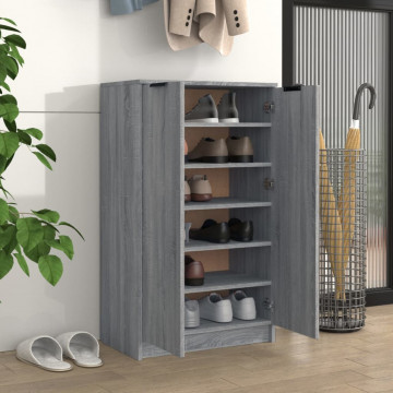 Pantofar, gri sonoma, 59x35x100 cm, lemn compozit - Img 3