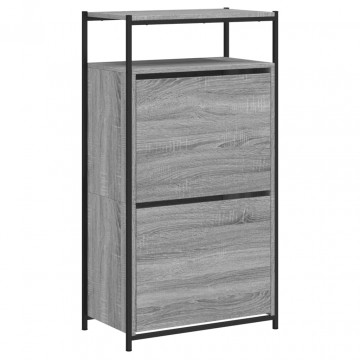 Pantofar, gri sonoma, 60x34x112 cm, lemn prelucrat - Img 4