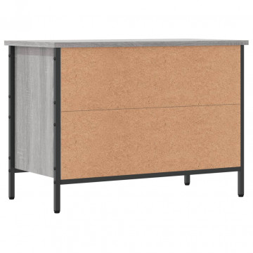 Pantofar, gri sonoma, 69x35x50 cm, lemn compozit - Img 5