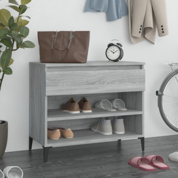 Pantofar, gri sonoma, 70x36x60 cm, lemn prelucrat - Img 1