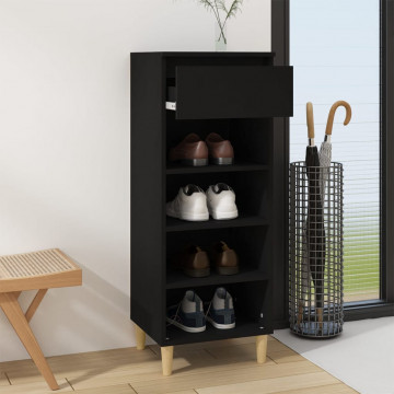 Pantofar, negru, 40x36x105 cm, lemn compozit - Img 5