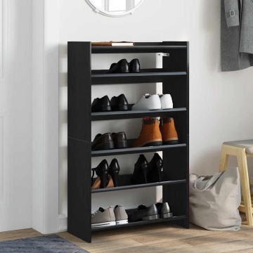 Pantofar, negru, 60x25x100 cm, lemn prelucrat - Img 3