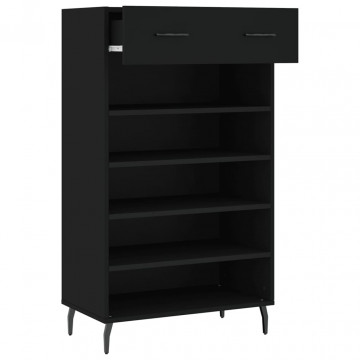 Pantofar, negru, 60x35x105 cm, lemn compozit - Img 8