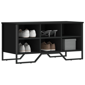 Pantofar, negru, 90x38x45,5 cm, lemn prelucrat - Img 1