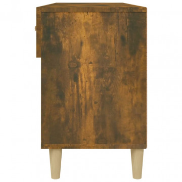 Pantofar, stejar fumuriu, 102x35x55 cm, lemn compozit - Img 7