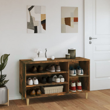 Pantofar, stejar fumuriu, 102x36x60 cm, lemn prelucrat - Img 3