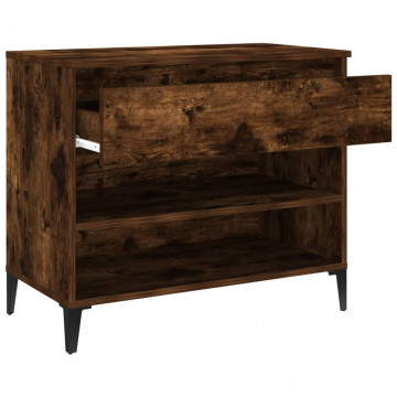 Pantofar, stejar fumuriu, 70x36x60 cm, lemn prelucrat - Img 5