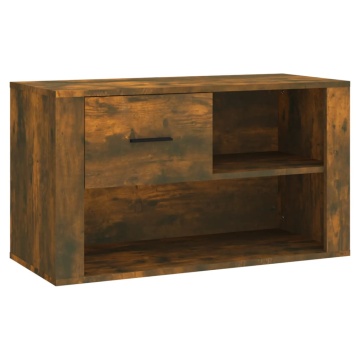 Pantofar, stejar fumuriu, 80x35x45 cm, lemn prelucrat - Img 2