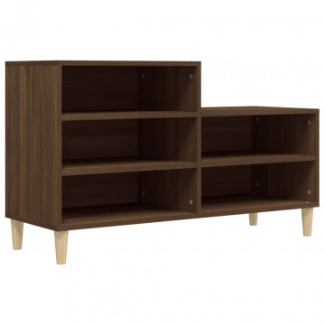 Pantofar, stejar maro, 102x36x60 cm, lemn prelucrat - Img 2