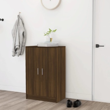 Pantofar, stejar maro, 60x35x92 cm, lemn prelucrat - Img 3