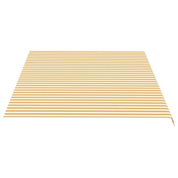 Pânză de rezervă copertină, galben și alb, 5x3,5 m - Img 4