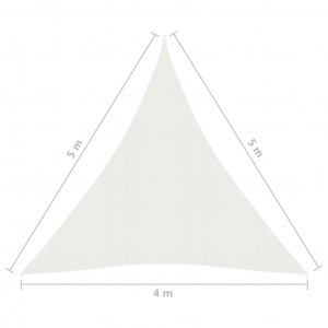 Pânză parasolar, alb, 4x5x5 m, HDPE, 160 g/m² - Img 5