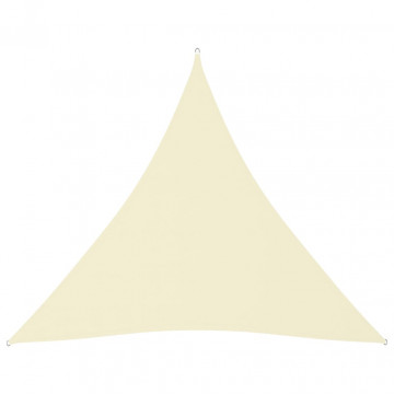 Pânză parasolar, crem, 3x3x3 m, țesătură oxford, triunghiular - Img 1