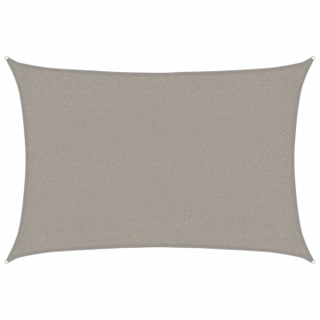 Pânză parasolar, gri deschis dreptunghiular 2x3 m HDPE 160 g/m² - Img 2