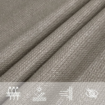 Pânză parasolar gri deschis dreptunghiular 5x6 m HDPE 160 g/m² - Img 7