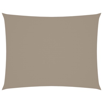 Pânză parasolar gri taupe 5x6 m țesătură oxford dreptunghiular - Img 2