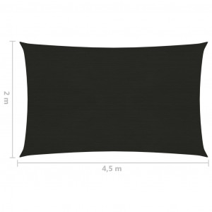 Pânză parasolar, negru, 2x4,5 m, HDPE, 160 g/m² - Img 5