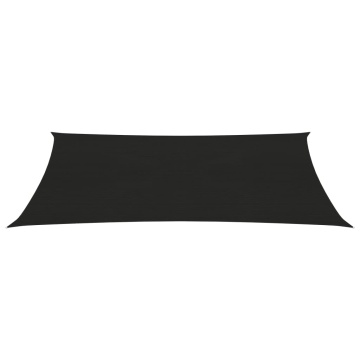 Pânză parasolar, negru, 2x5 m, HDPE, 160 g/m² - Img 2