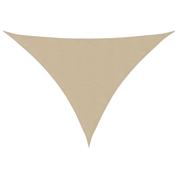 Parasolar, bej, 3,5x3,5x4,9 m, țesătură oxford, triunghiular - Img 2