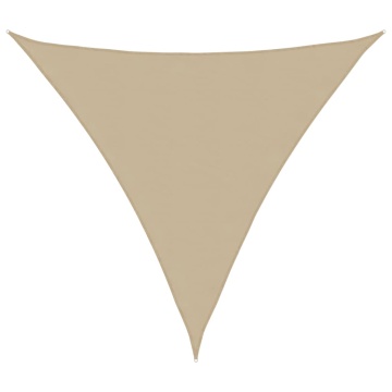 Parasolar, bej, 3x3x3 m, țesătură oxford, triunghiular - Img 1