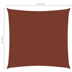 Parasolar, cărămiziu, 4,5x4,5 m, țesătură oxford, pătrat - Img 5