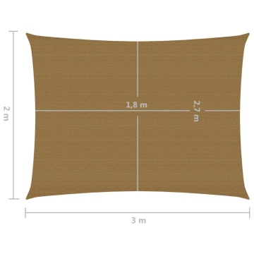 Parasolar, gri taupe, 2x3 m, HDPE, 160 g/m² - Img 5
