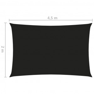 Parasolar, negru, 2x4,5 m, țesătură oxford, dreptunghiular - Img 5