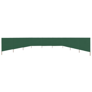 Paravan anti-vânt cu 9 panouri, verde, 1200 x 160 cm, textil - Img 3