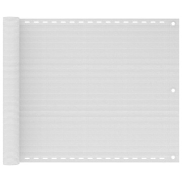 Paravan de balcon, alb, 75 x 500 cm, HDPE - Img 1