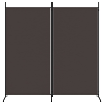 Paravan de cameră cu 2 panouri, maro, 175x180 cm, textil - Img 3