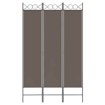 Paravan de cameră cu 3 panouri, antracit, 120x200 cm, textil - Img 3