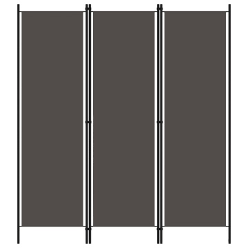 Paravan de cameră cu 3 panouri, antracit, 150 x 180 cm - Img 1