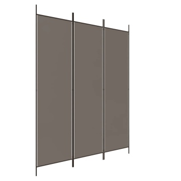 Paravan de cameră cu 3 panouri, antracit, 150x200 cm, textil - Img 2