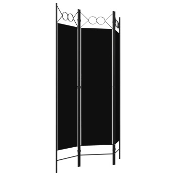 Paravan de cameră cu 3 panouri, negru, 120 x 180 cm - Img 3