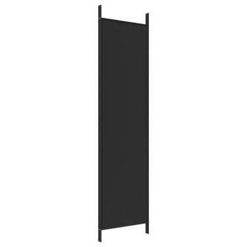 Paravan de cameră cu 3 panouri, negru, 150x200 cm, textil - Img 5