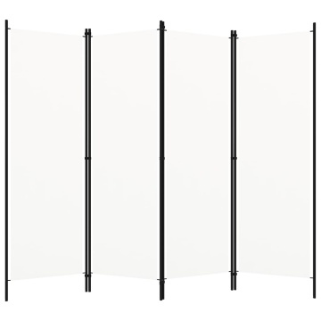 Paravan de cameră cu 4 panouri, alb, 200 x 180 cm - Img 1