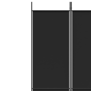 Paravan de cameră cu 6 panouri, negru, 300x220 cm, textil - Img 6