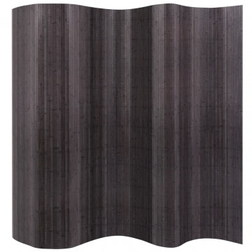 Paravan de cameră din bambus, gri, 250 x 165 cm - Img 1