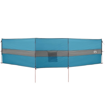 Paravan de camping, albastru, 490x123 cm, impermeabil - Img 2