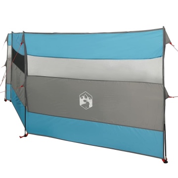 Paravan de camping, albastru, 508x130 cm, impermeabil - Img 8
