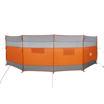 Paravan de camping, gri/portocaliu, 510x153 cm, impermeabil - Img 4