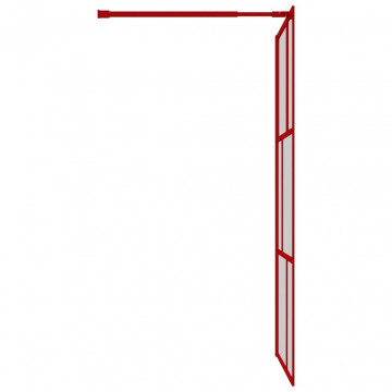 Paravan de duș walk-in roșu 115x195 cm sticlă ESG transparentă - Img 4