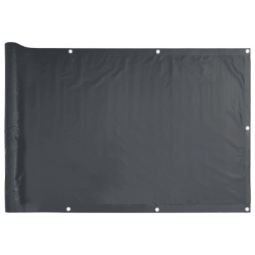 Paravan de grădină, antracit, 400x75 cm, PVC - Img 2