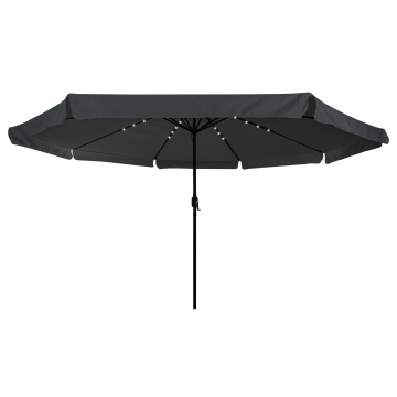 Paravan de grădină cu lumini LED ø395x245 cm, Antracit - Img 3