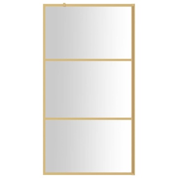 Paravan duș walk-in, auriu, 100x195 cm, sticlă ESG transparentă - Img 3