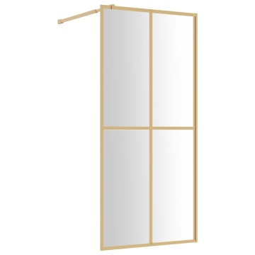 Paravan duș walk-in, auriu, 100x195 cm, sticlă ESG transparentă - Img 2