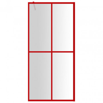 Paravan duș walk-in, roșu, 80x195 cm, sticlă ESG transparentă - Img 3