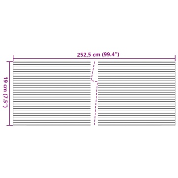 Paravane de grădină, 10 buc., gri piatră, 252,5x19 cm, PVC - Img 6